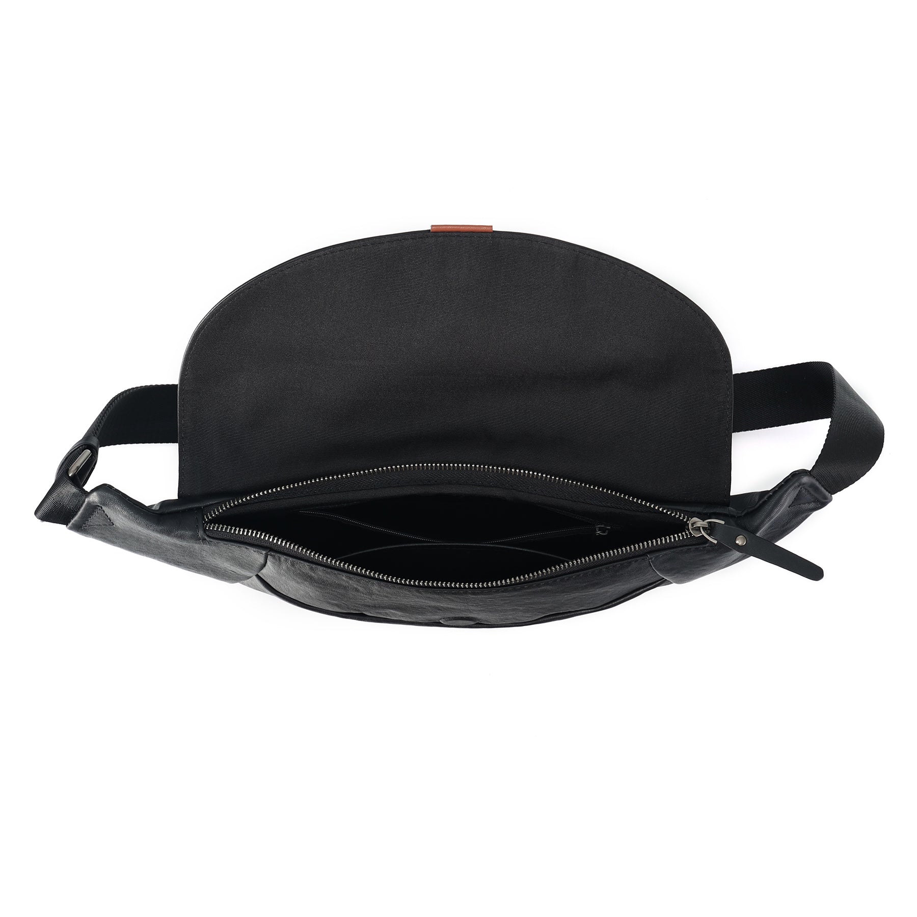 Q-COBRA Genuine Leather Crossbody Sling Bag for Men – Large Capacity Multi-Pocket