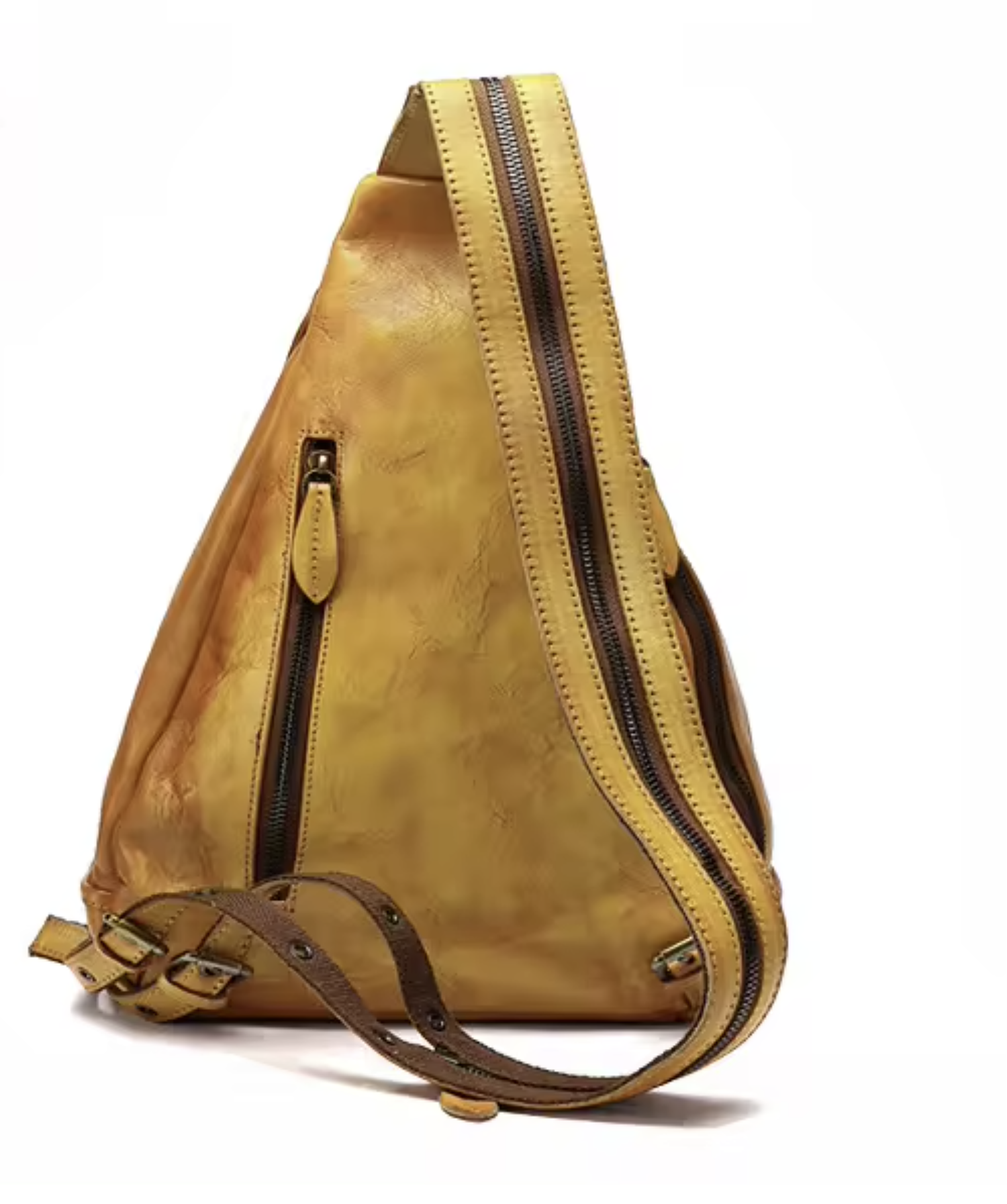 Q-DEVINER Genuine Cowhide Leather Backpack for Women – Large Capacity Cross Chest Bag