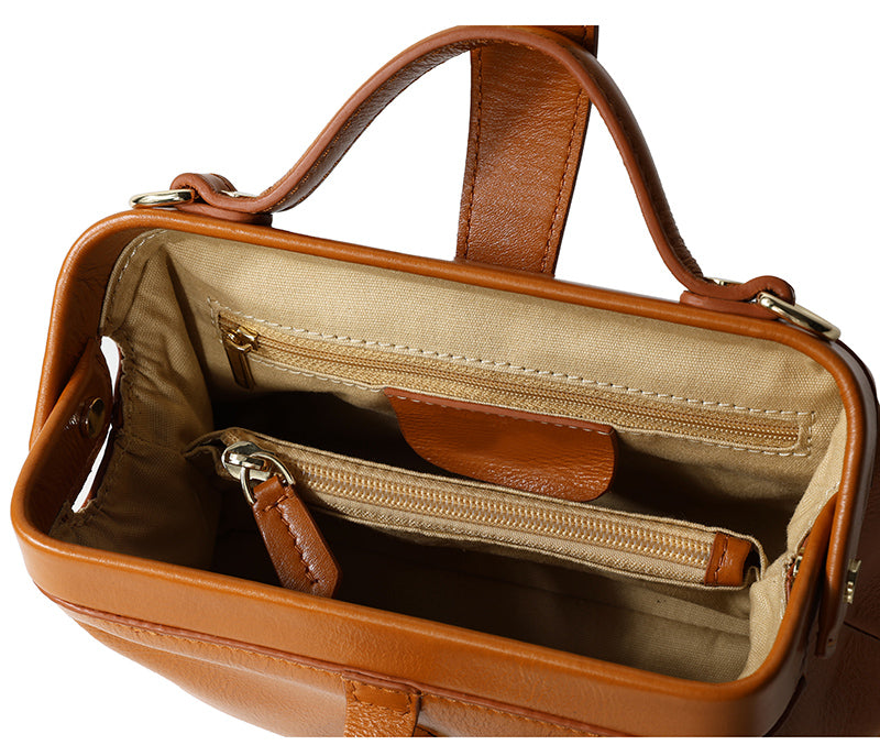 Q-DOLCE Genuine Leather Handbag for Women – Shoulder, Crossbody & Top Handle Bag
