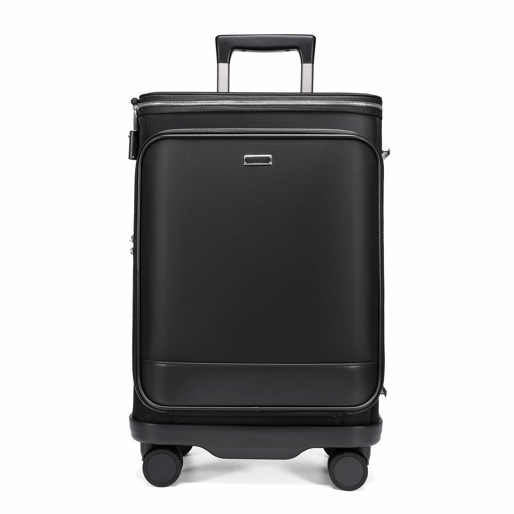 Q-DRIFT Premium Nylon Carry-On Luggage with TSA Lock — 4-Wheel Spinner Suitcase