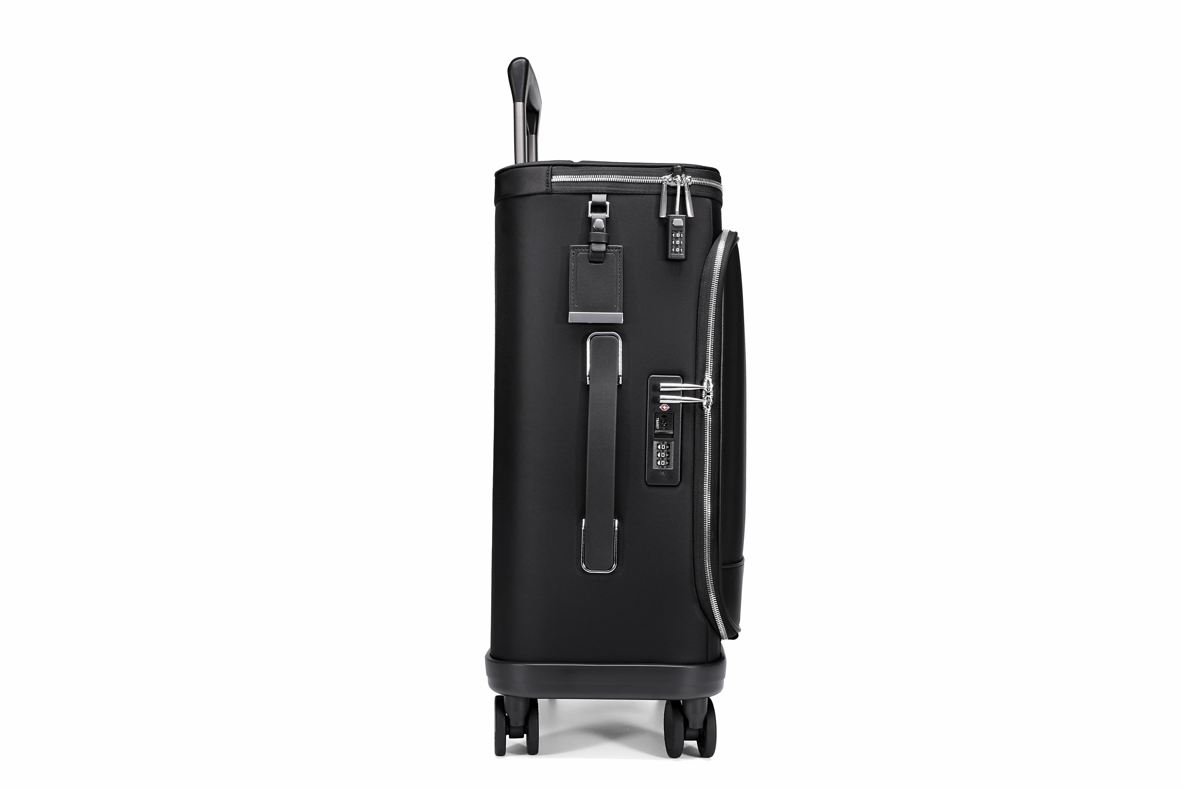 Q-DRIFT Premium Nylon Carry-On Luggage with TSA Lock — 4-Wheel Spinner Suitcase