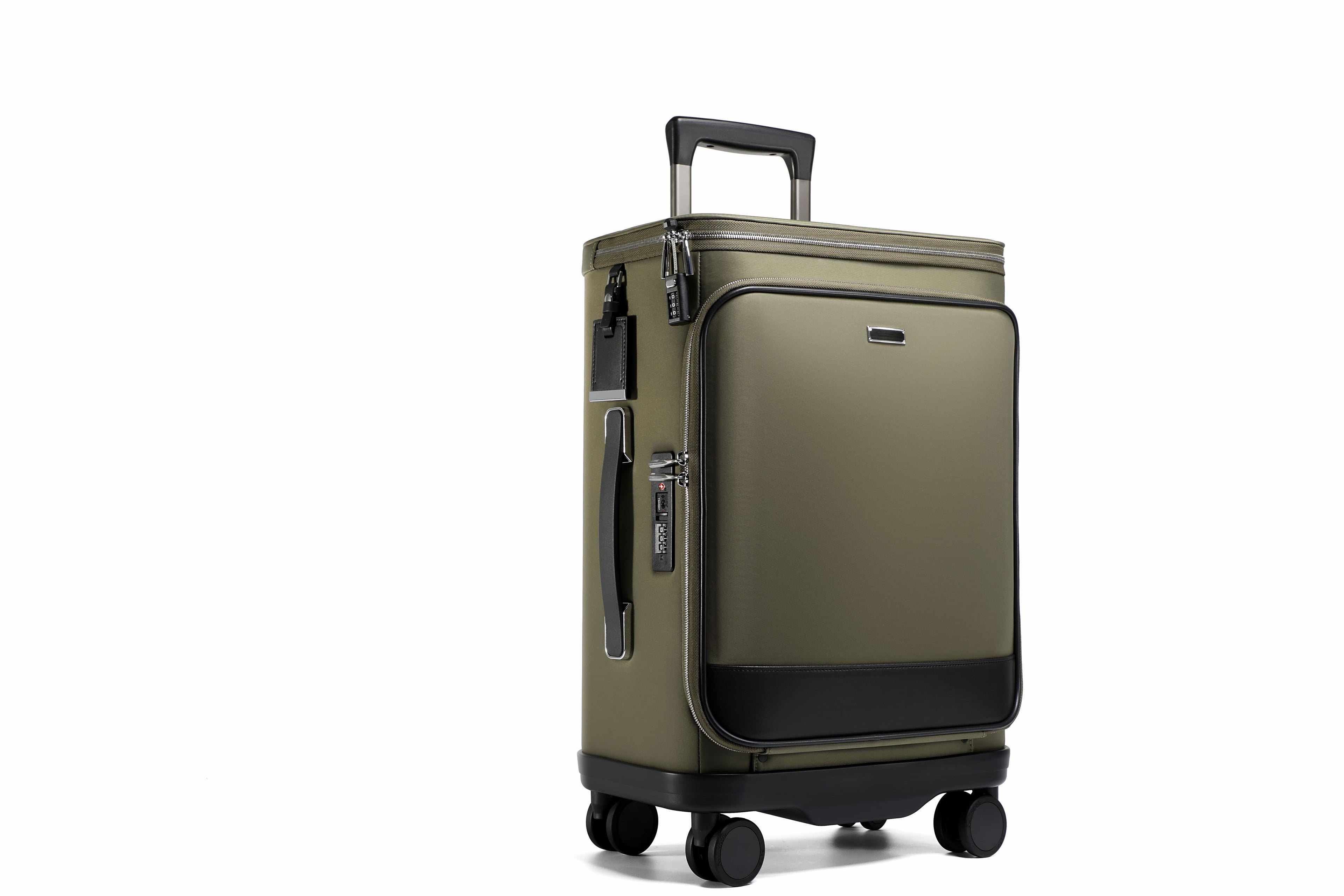 Q-DRIFT Premium Nylon Carry-On Luggage with TSA Lock — 4-Wheel Spinner Suitcase