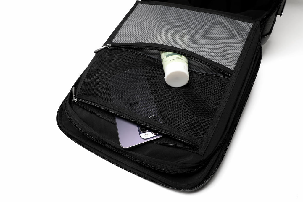Q-DRIFT Premium Nylon Carry-On Luggage with TSA Lock — 4-Wheel Spinner Suitcase