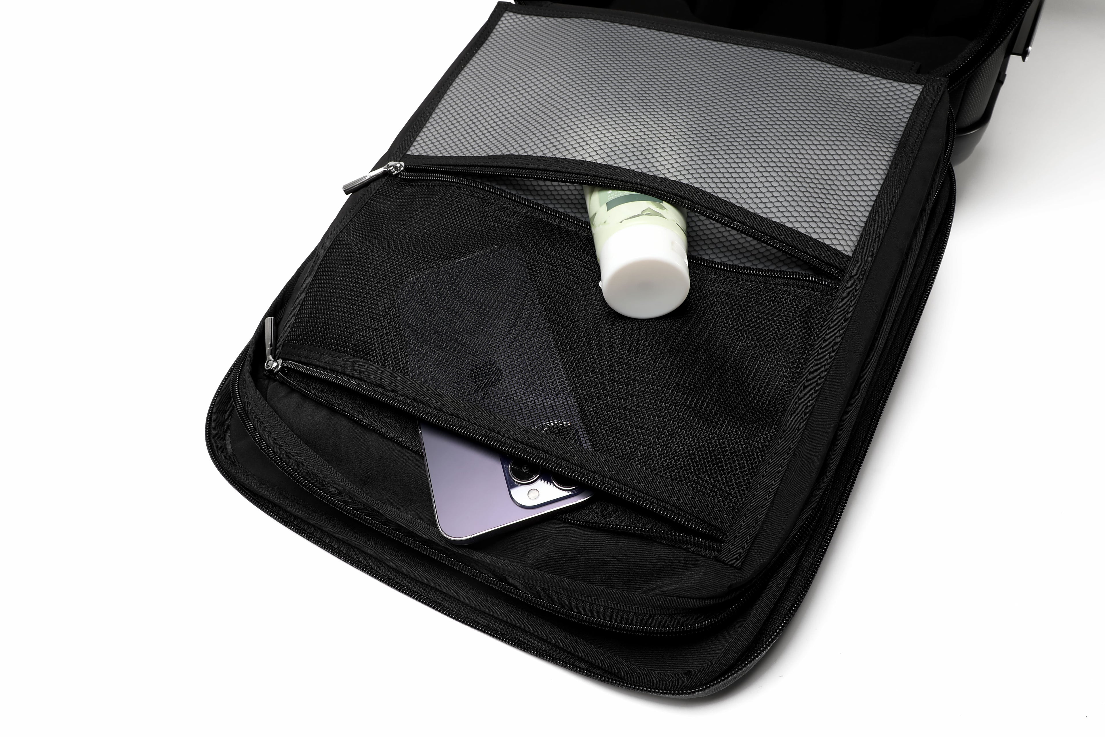 Q-DRIFT Premium Nylon Carry-On Luggage with TSA Lock — 4-Wheel Spinner Suitcase