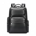 Q-ENORMOUS Genuine Leather Backpack – 40L Anti-Theft Travel & Laptop Bag with USB Charging Port