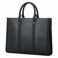 Q-EXECUTIVE Genuine Leather Laptop Briefcase – 15.6" Fit, 39L, Waterproof