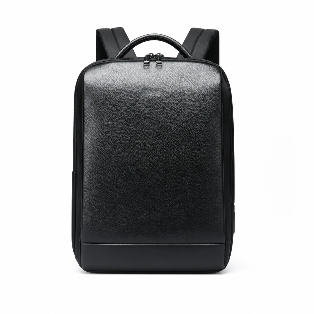 Q-EXPEDITION Genuine Leather Laptop Backpack – USB Charging Port, TSA-Friendly, Fits 15.6" Laptop | Travel & Business