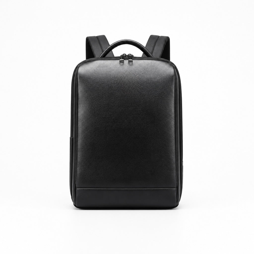 Q-EXPEDITION Genuine Leather Laptop Backpack – USB Charging Port, TSA-Friendly, Fits 15.6" Laptop | Travel & Business