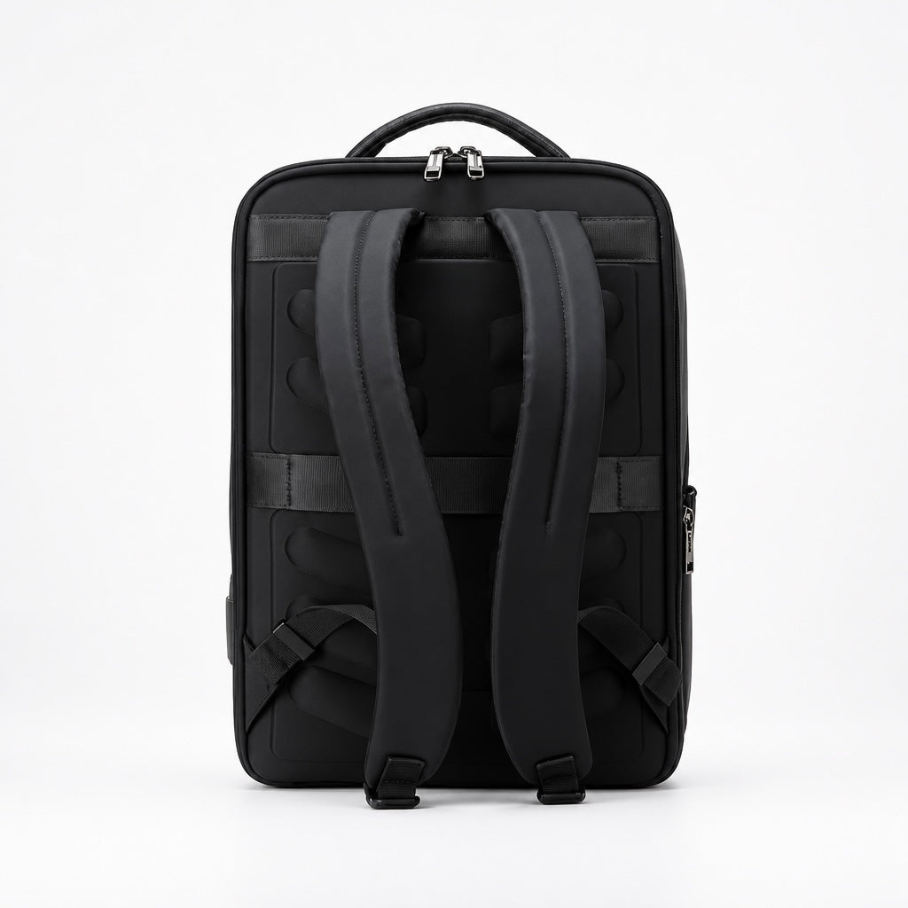 Q-EXPEDITION Genuine Leather Laptop Backpack – USB Charging Port, TSA-Friendly, Fits 15.6" Laptop | Travel & Business