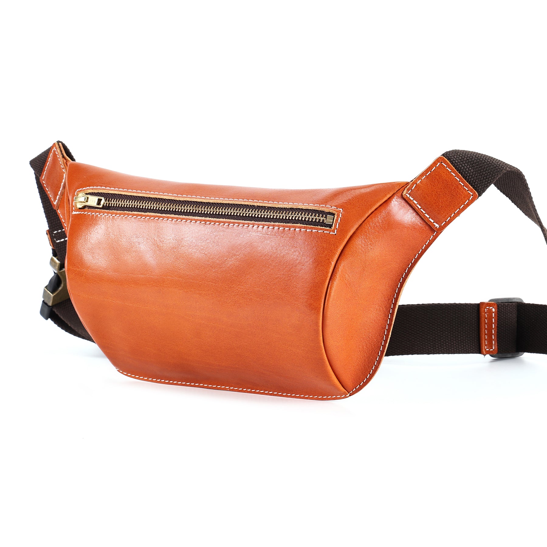 Q-FALCON Genuine Leather Chest Bag – Crossbody Sling & Fanny Pack Waist Bag