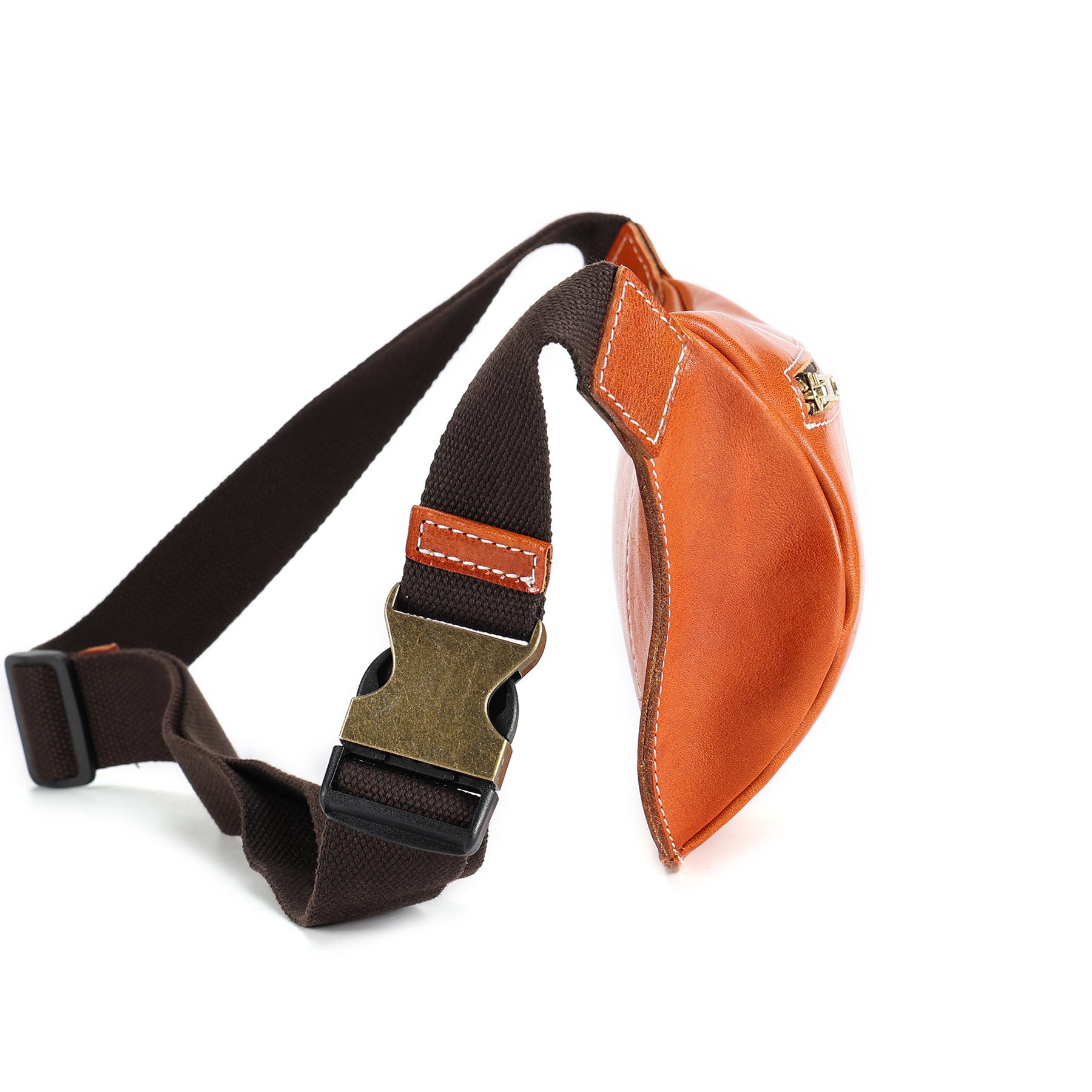 Q-FALCON Genuine Leather Chest Bag – Crossbody Sling & Fanny Pack Waist Bag