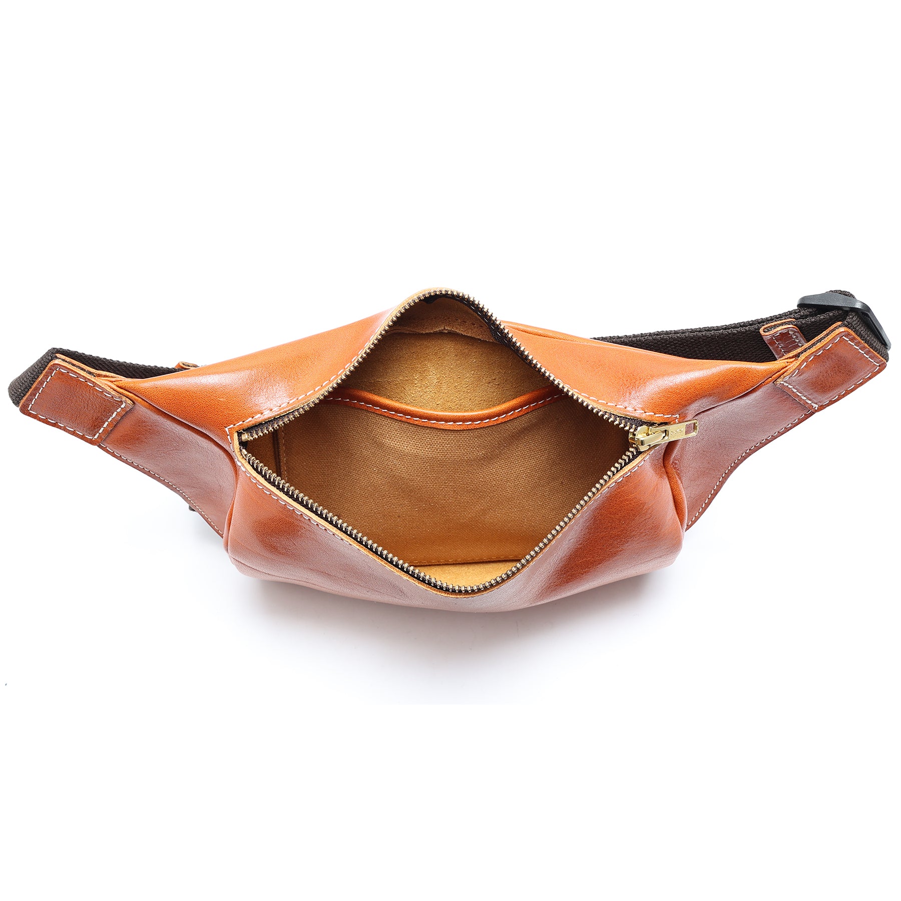 Q-FALCON Genuine Leather Chest Bag – Crossbody Sling & Fanny Pack Waist Bag
