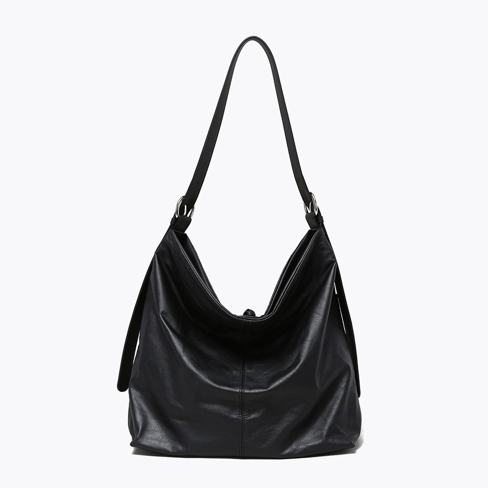 Q-FIORA Genuine Leather Shoulder Tote Bag for Women – Large Capacity Commuter Bag
