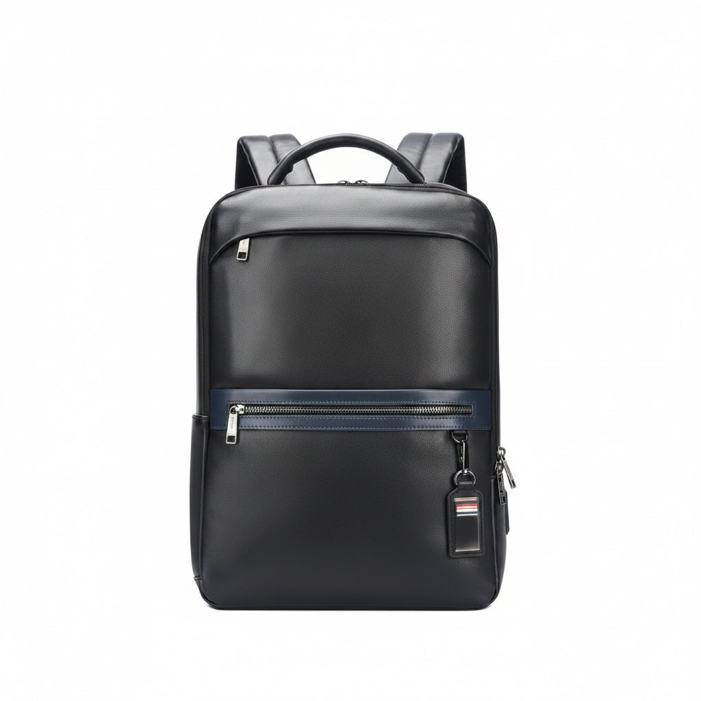 Q-FURIOUS Genuine Leather Backpack – Anti-Theft, USB Charging, TSA Lay-Flat & Credit Card Slots