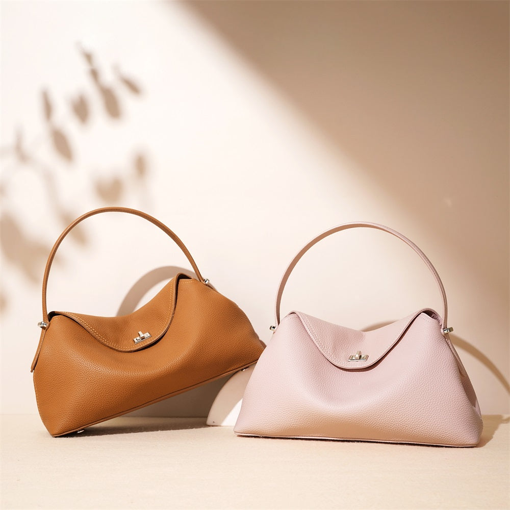 Q-GALA Genuine Leather Women's Shoulder Bag – Large Capacity Commuter & Travel Bag