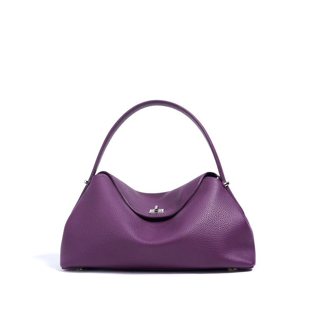 Q-GALA Genuine Leather Women's Shoulder Bag – Large Capacity Commuter & Travel Bag