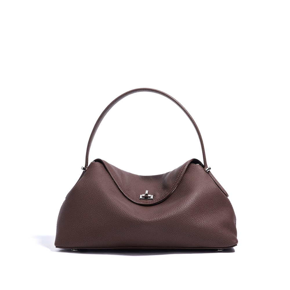 Q-GALA Genuine Leather Women's Shoulder Bag – Large Capacity Commuter & Travel Bag