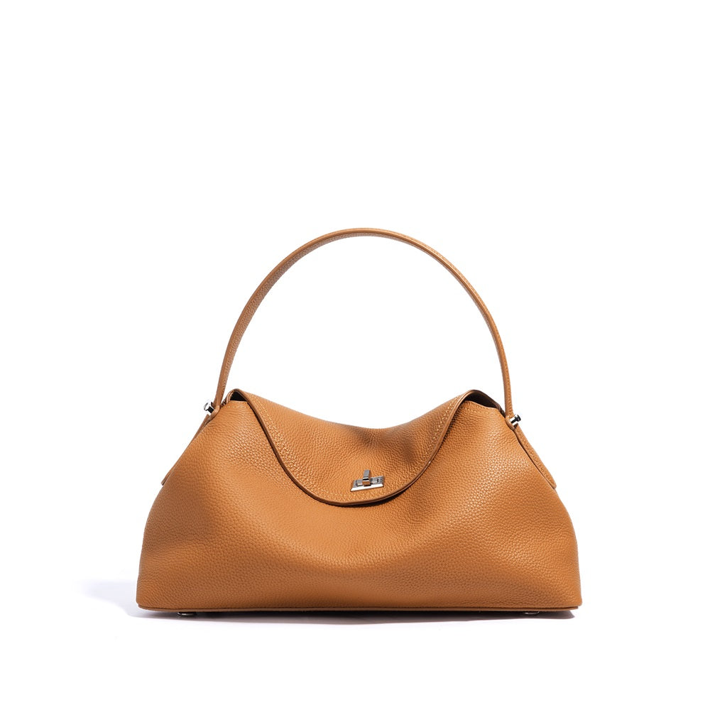Q-GALA Genuine Leather Women's Shoulder Bag – Large Capacity Commuter & Travel Bag