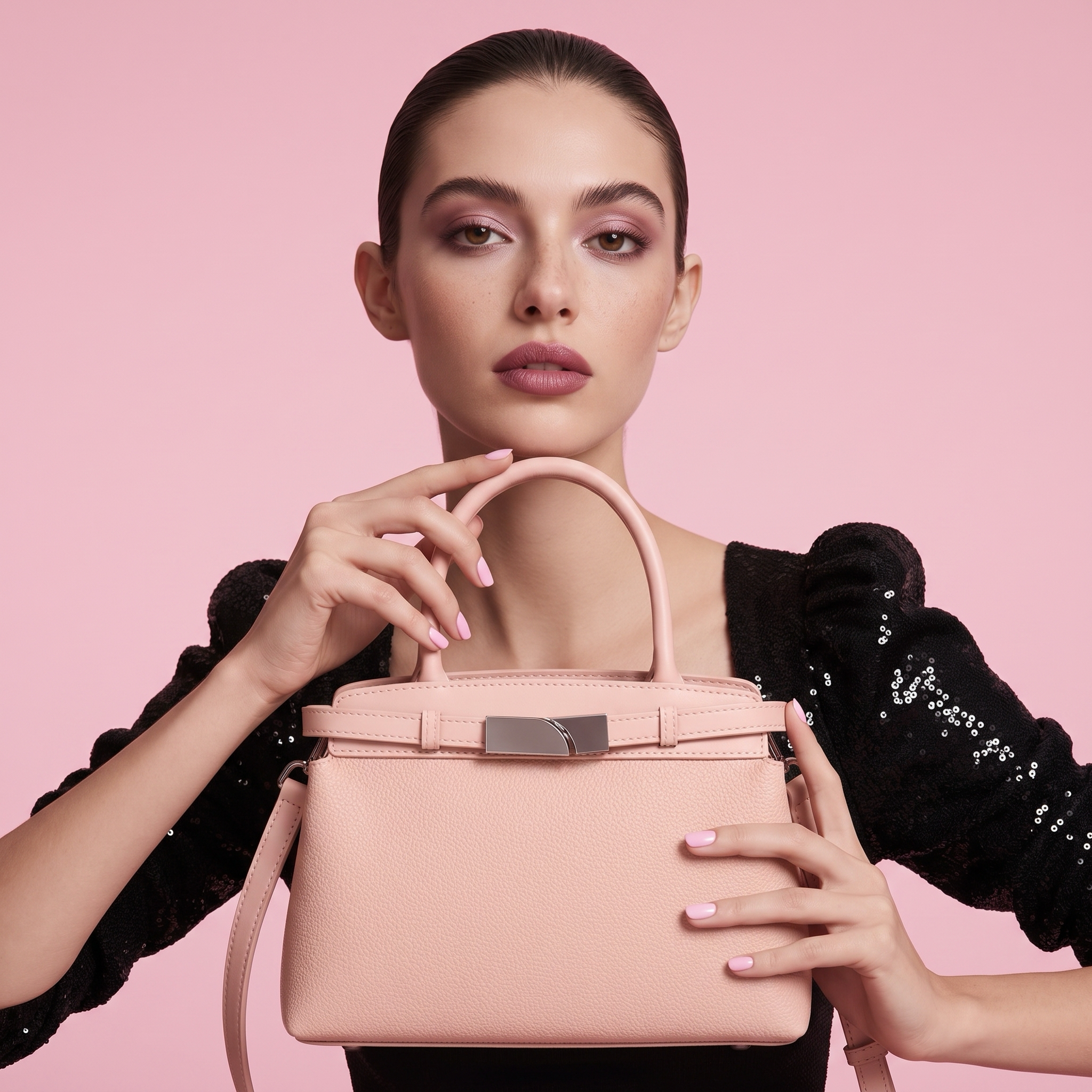 Q-GLAM Genuine Leather Women's Crossbody Satchel – Lightweight Shoulder Handbag for Everyday Use