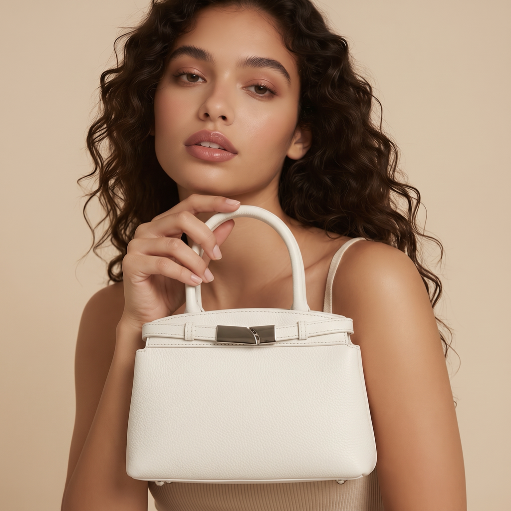 Q-GLAM Genuine Leather Women's Crossbody Satchel – Lightweight Shoulder Handbag for Everyday Use