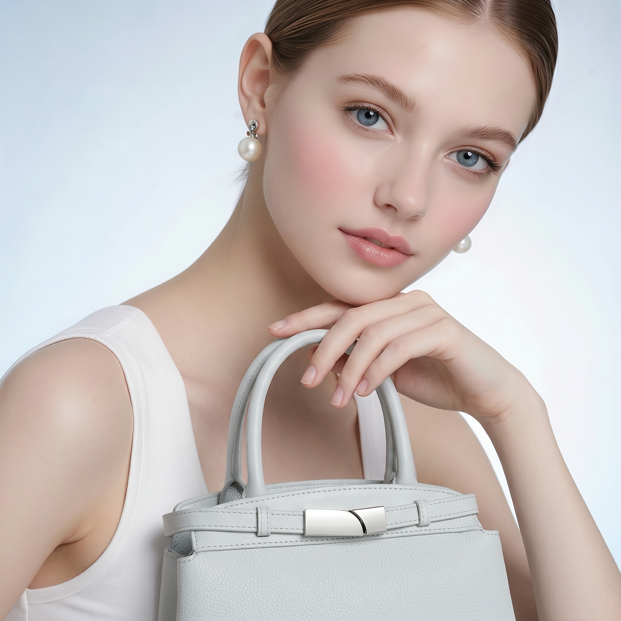 Q-GLAM Genuine Leather Women's Crossbody Satchel – Lightweight Shoulder Handbag for Everyday Use