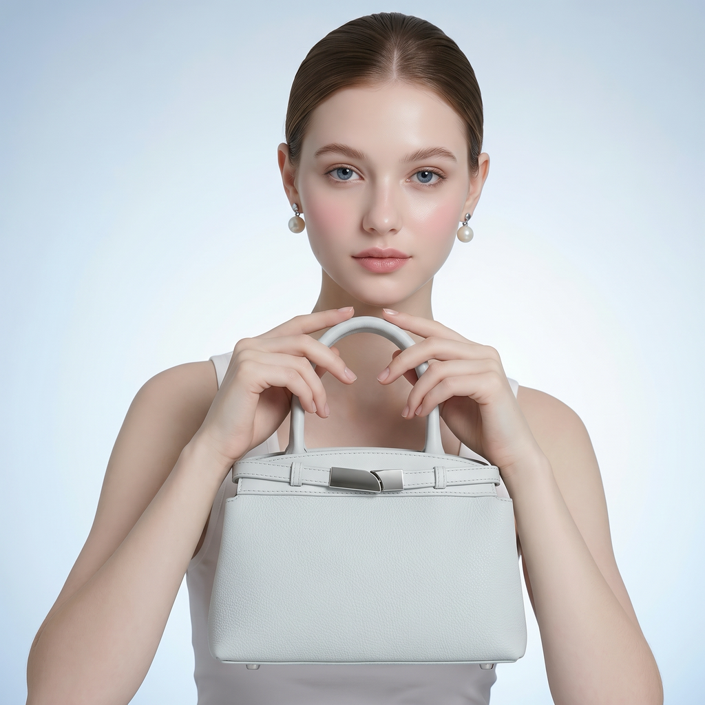Q-GLAM Genuine Leather Women's Crossbody Satchel – Lightweight Shoulder Handbag for Everyday Use