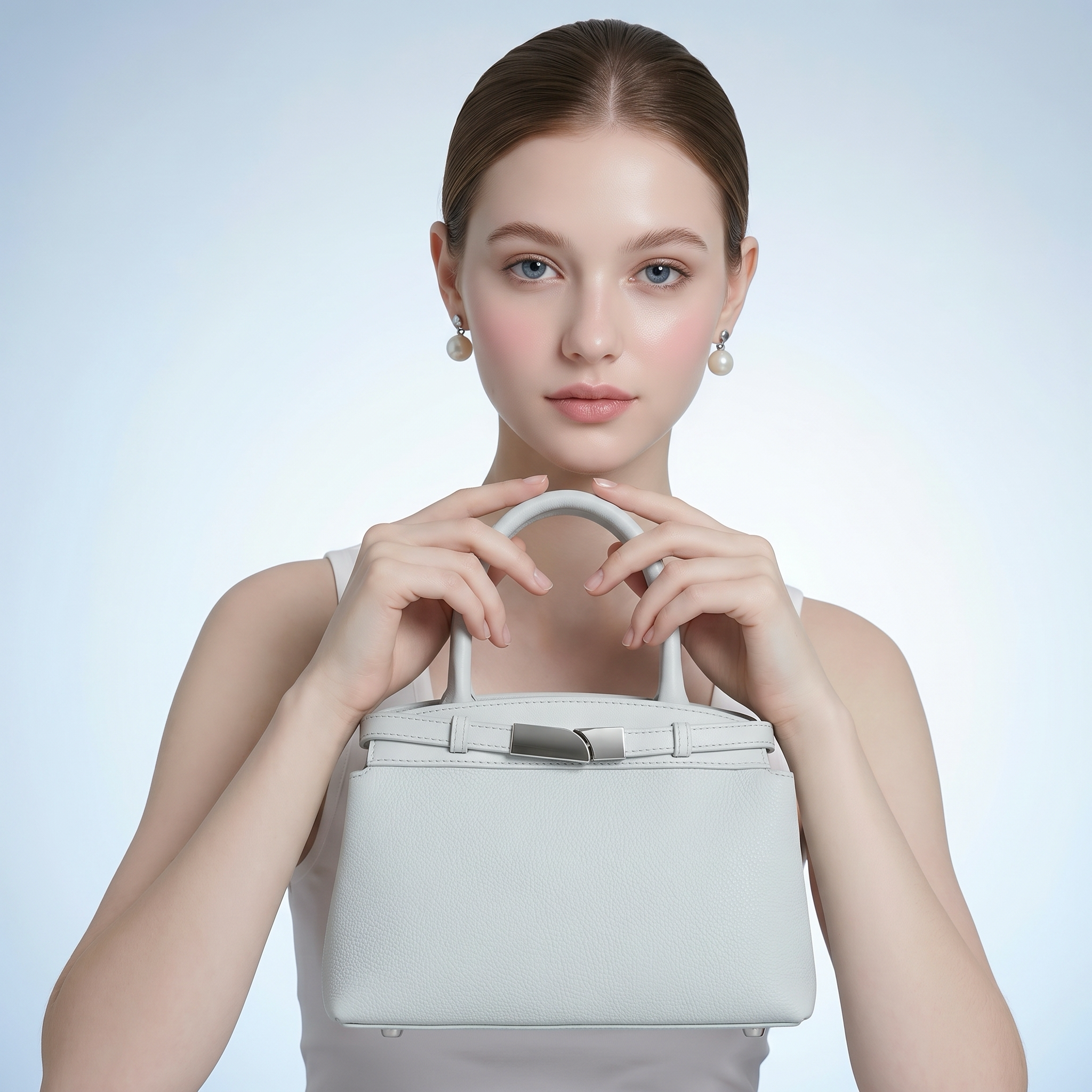 Q-GLAM Genuine Leather Women's Crossbody Satchel – Lightweight Shoulder Handbag for Everyday Use