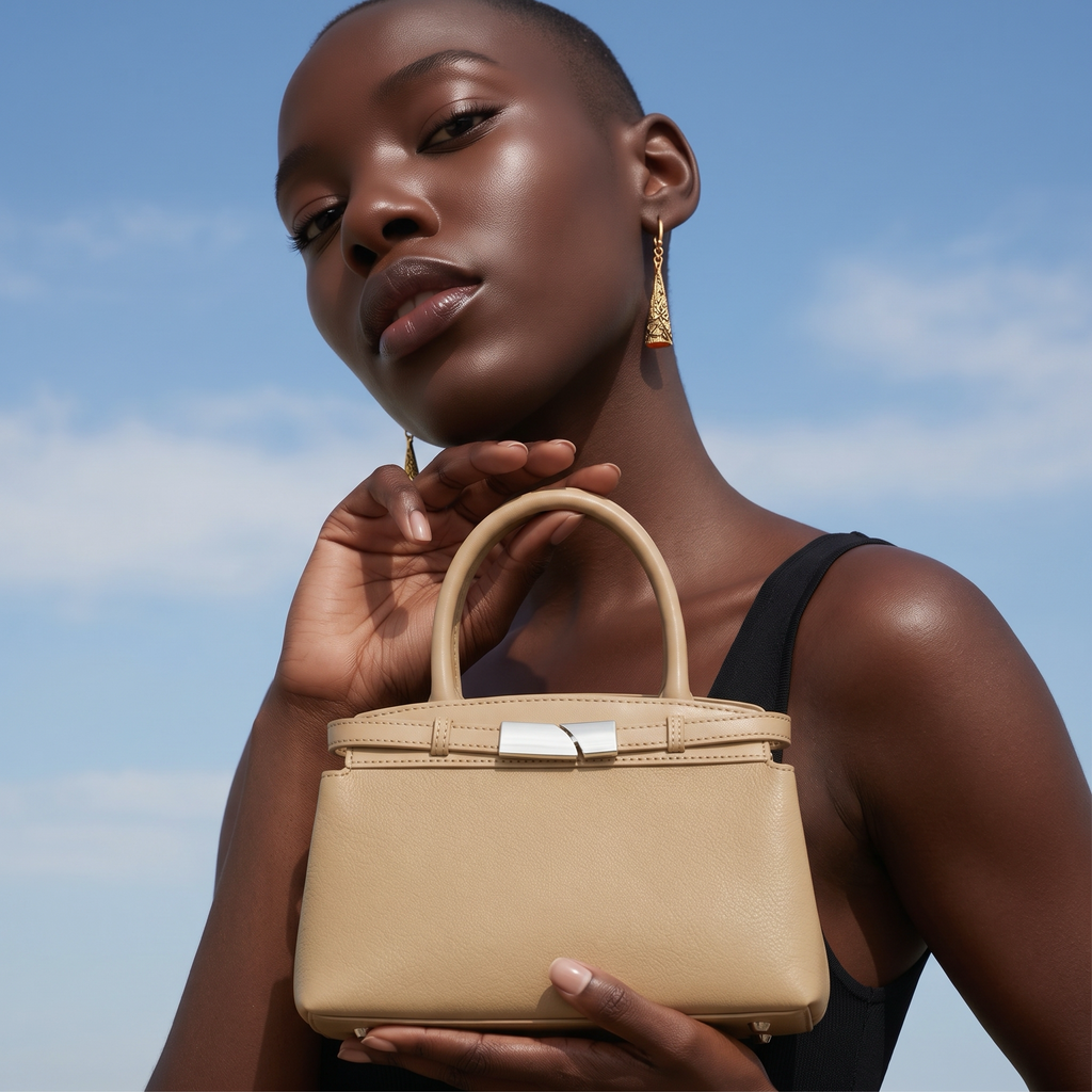Q-GLAM Genuine Leather Women's Crossbody Satchel – Lightweight Shoulder Handbag for Everyday Use