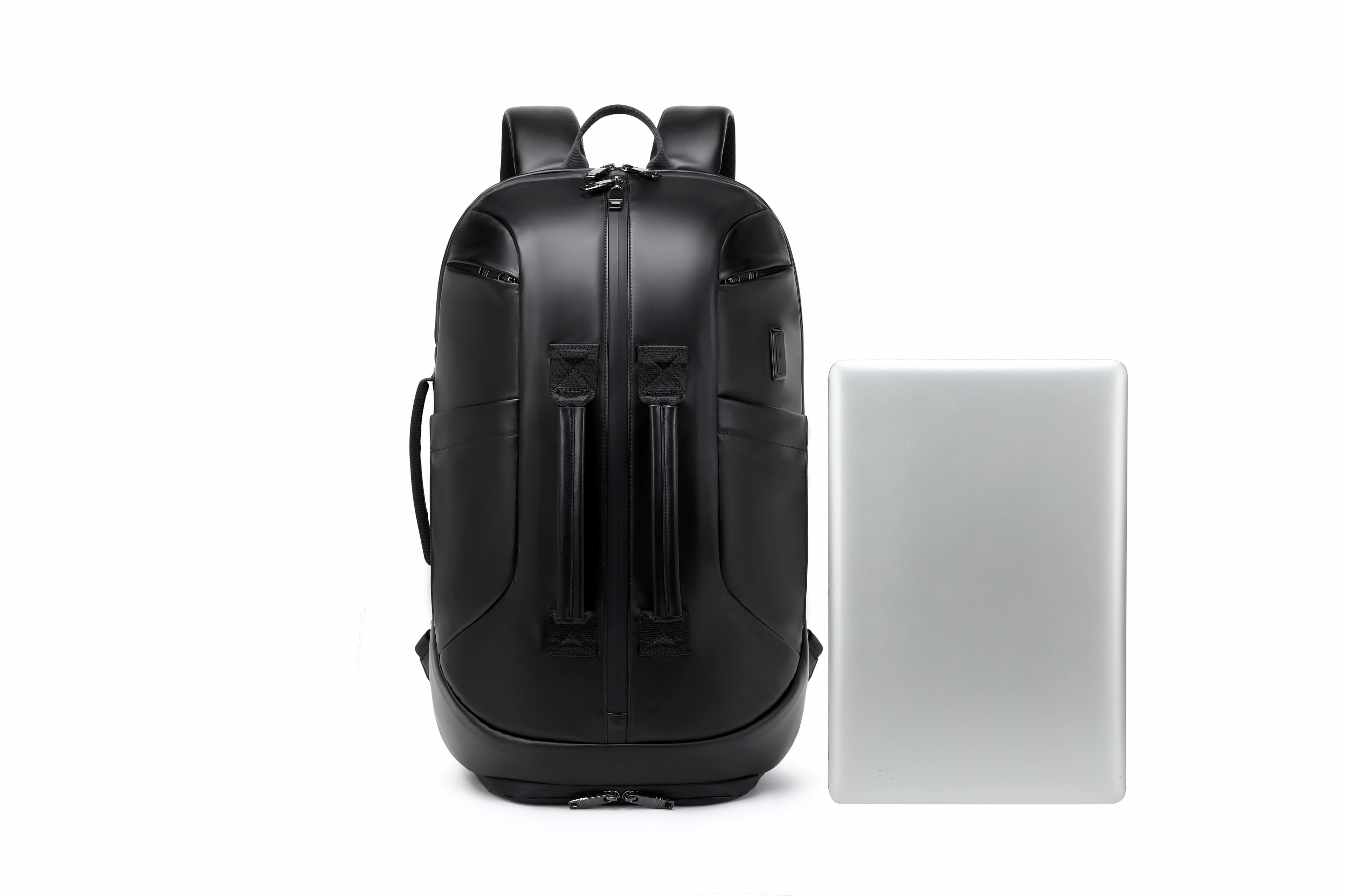 Q-GYM Waterproof PVC Backpack & Travel Duffel Bag – Large Capacity with USB Port & RFID