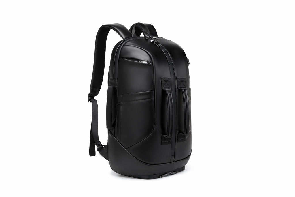 Q-GYM Waterproof PVC Backpack & Travel Duffel Bag – Large Capacity with USB Port & RFID