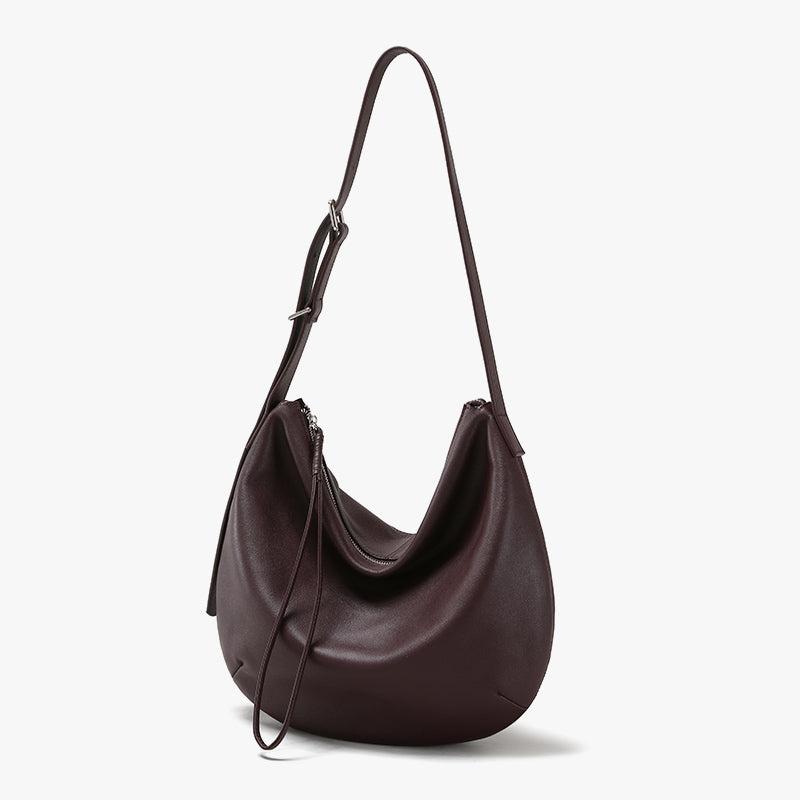 Q-LOOM Genuine Leather Women's Shoulder Bag – Large Capacity Commuter & Travel Bag
