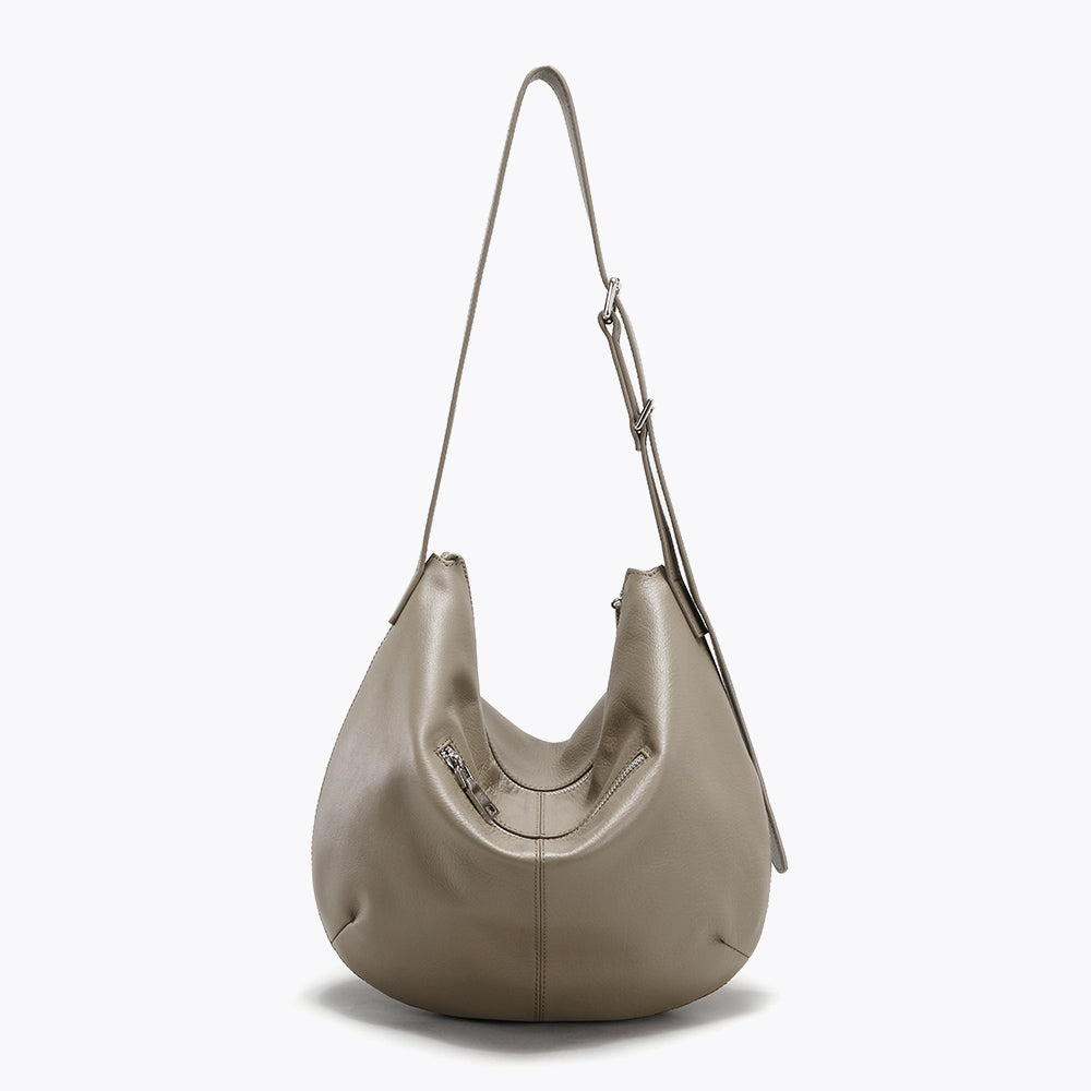 Q-LOOM Genuine Leather Women's Shoulder Bag – Large Capacity Commuter & Travel Bag
