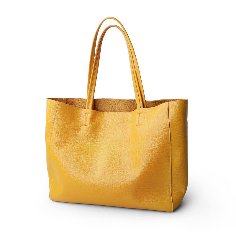 Q-LUCE Handmade Genuine Leather Tote Bag for Women – Large Shoulder & Shopping Bag