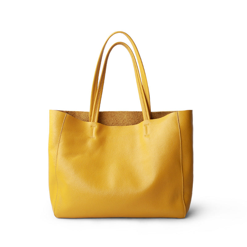 Q-LUCE Handmade Genuine Leather Tote Bag for Women – Large Shoulder & Shopping Bag