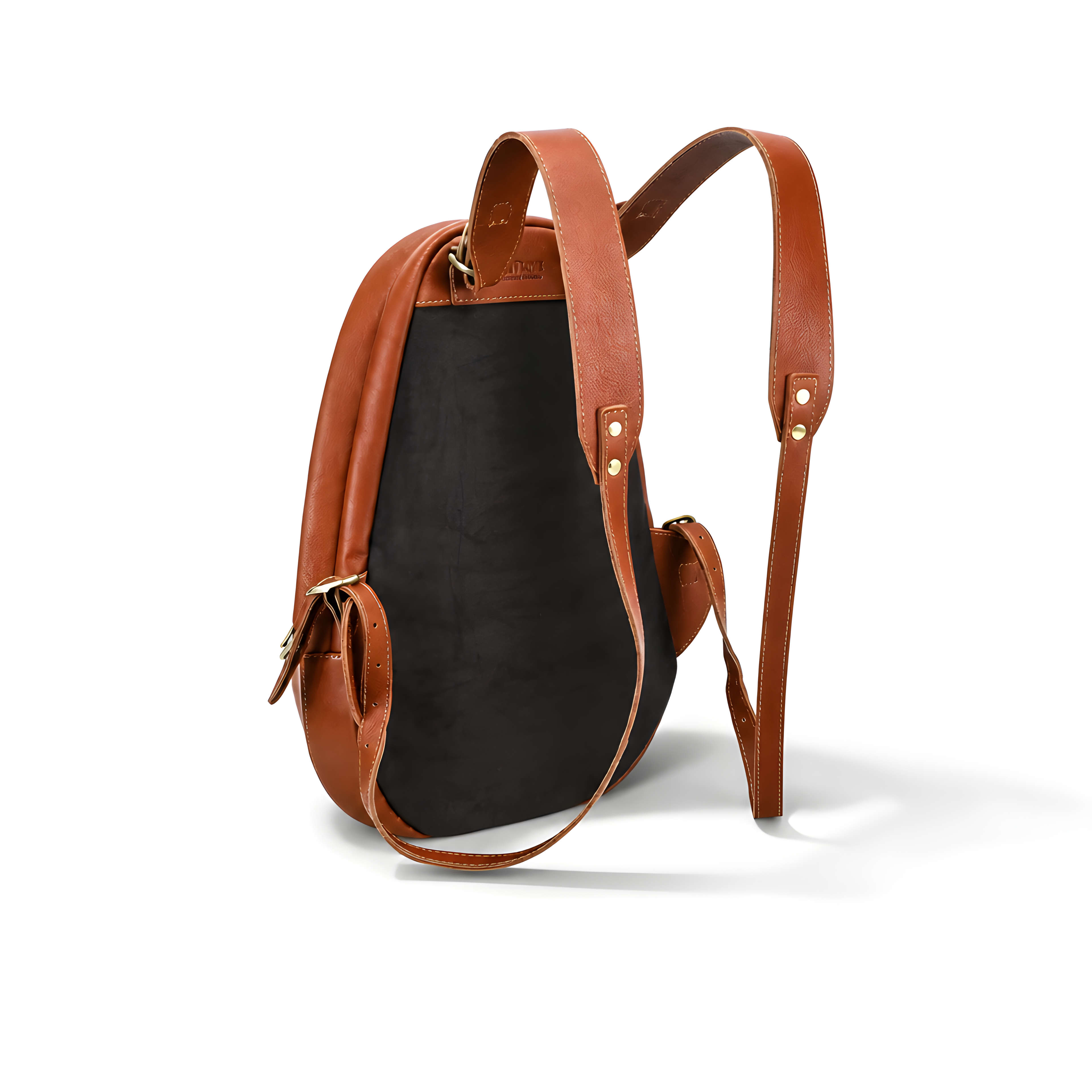 Q-LUNA Women's Genuine Leather Laptop Backpack – Minimalist 13.3" Multi-Compartment
