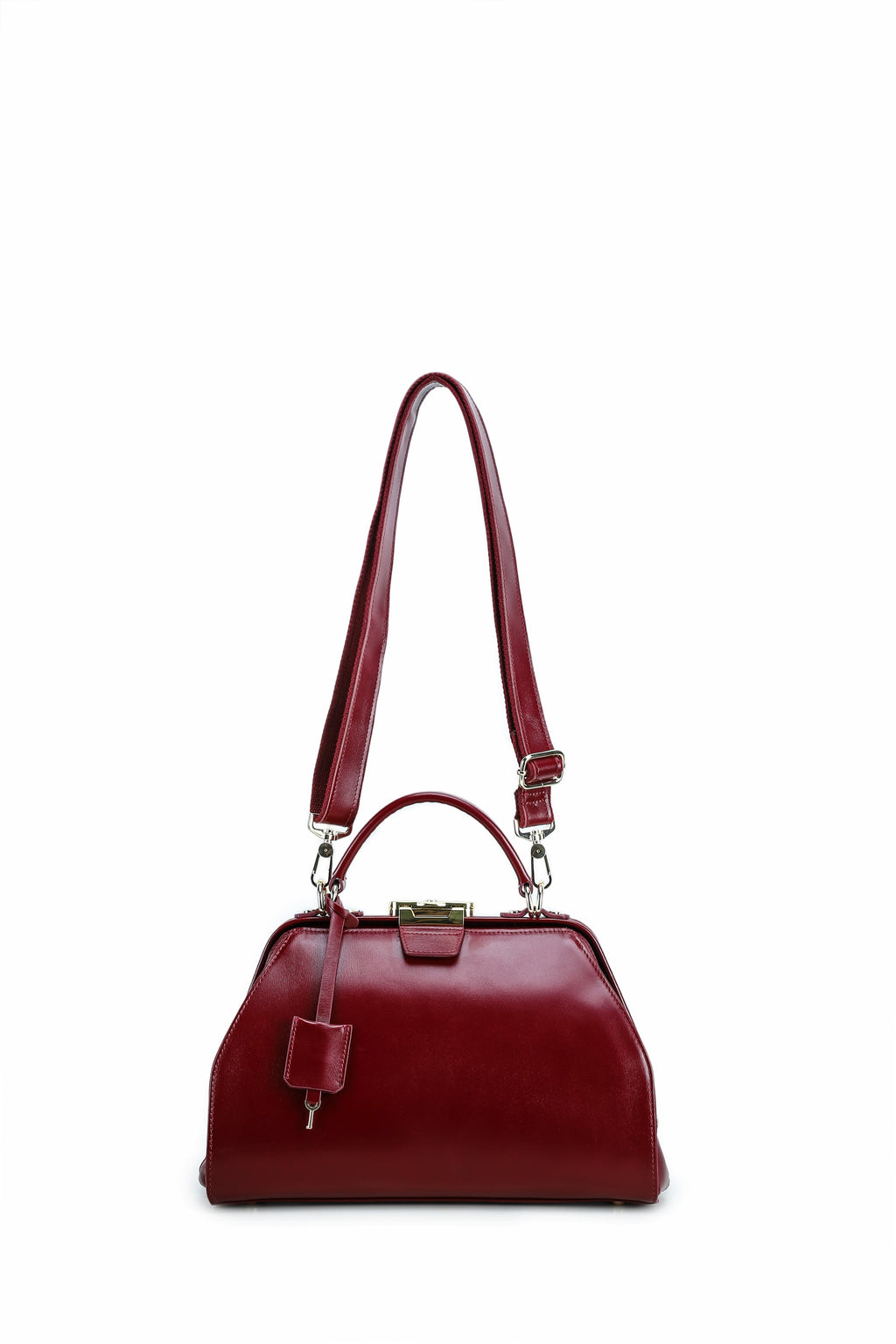Q-LEVANA Luxury Full-Grain Leather Crossbody Shoulder Bag for Women – Anti-Theft Lock, Vintage Style