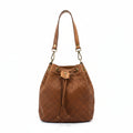 Q-MOON Vintage Braided Calfskin Bag – Italian Leather, Brass Hardware & Adjustable Strap