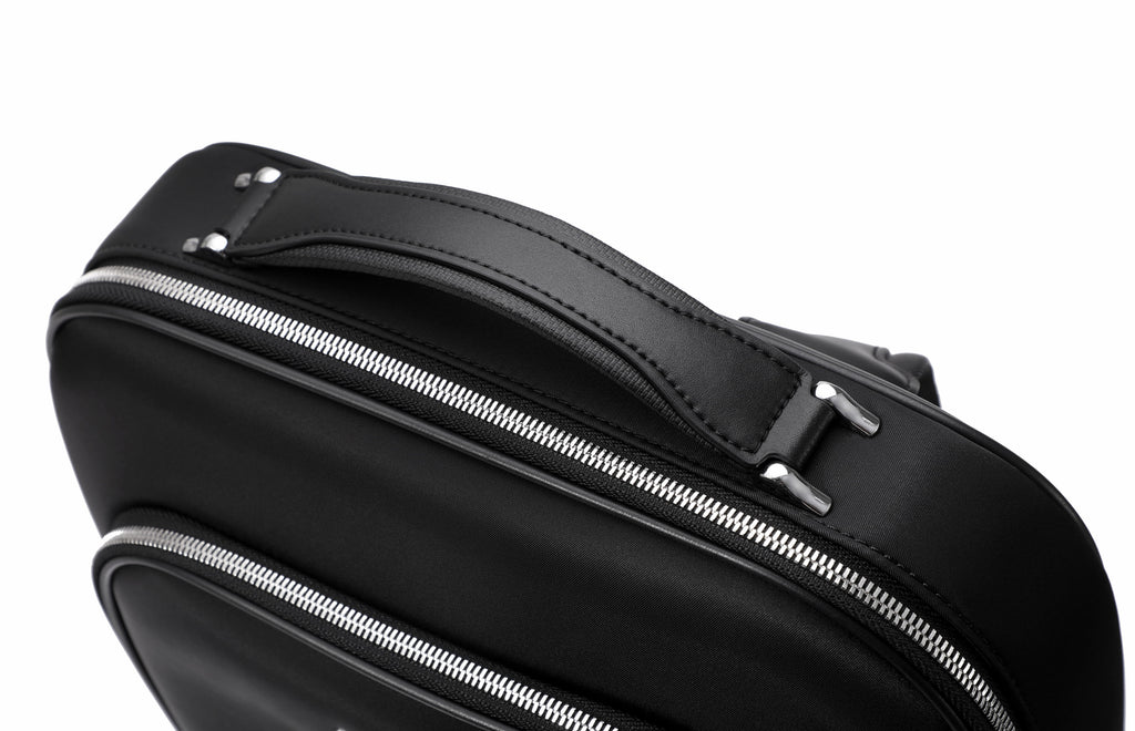 Q-MERIDIAN Premium Nylon Laptop Backpack — Water-Resistant Travel & Business Backpack
