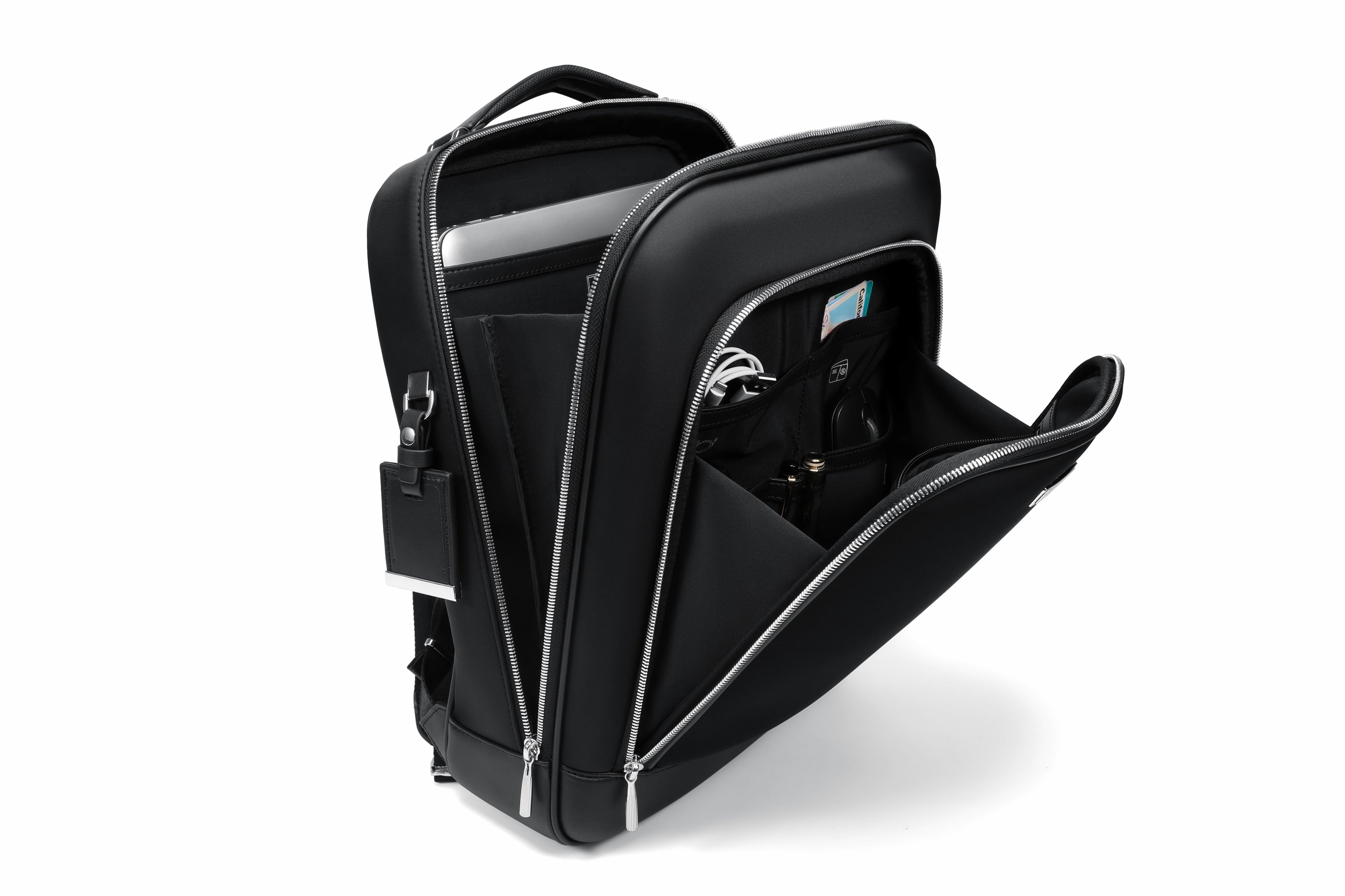 Q-MERIDIAN Premium Nylon Laptop Backpack — Water-Resistant Travel & Business Backpack