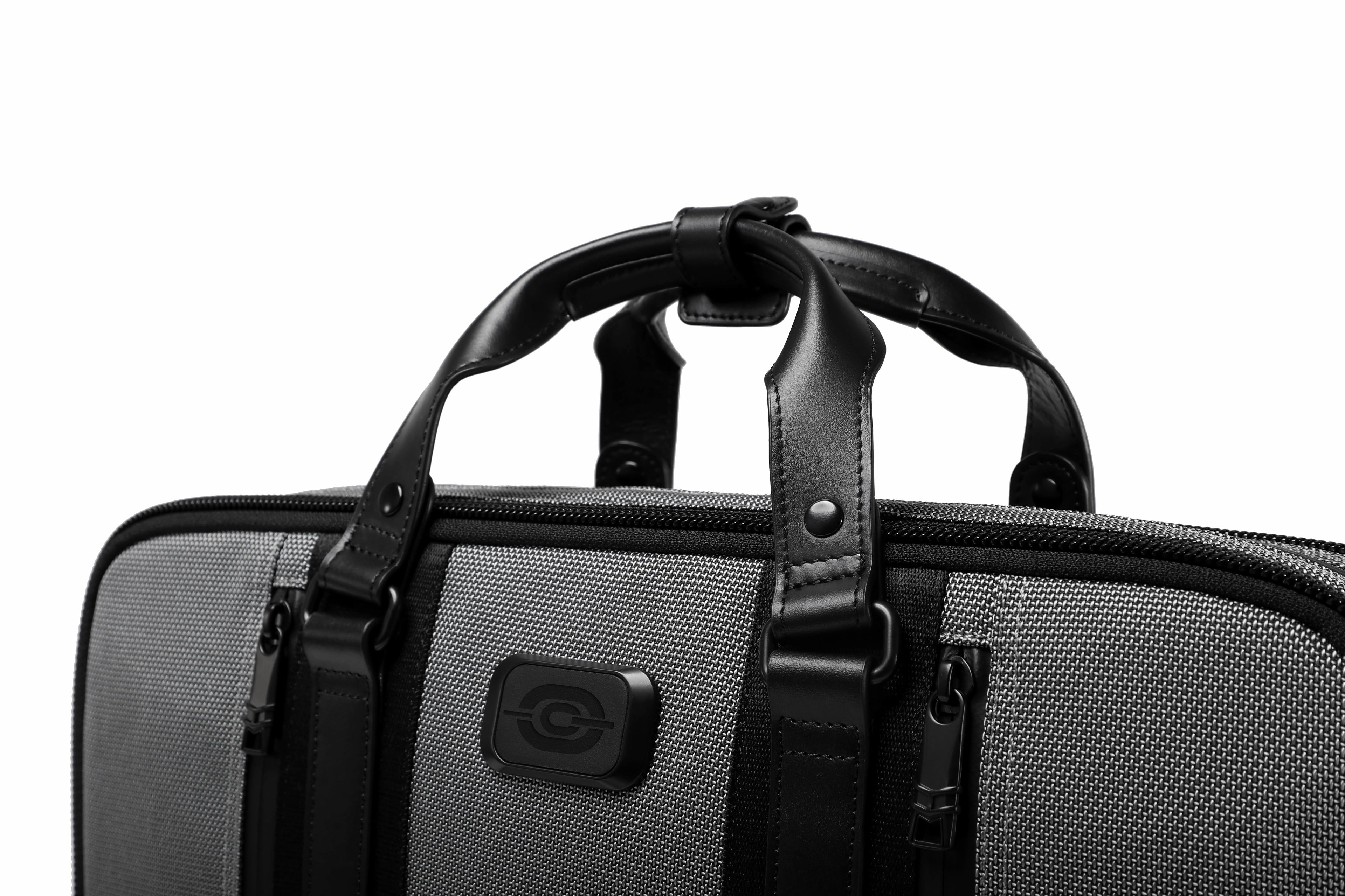 Q-MONARCH Business Laptop Messenger Bag – Ballistic Nylon & Leather Briefcase