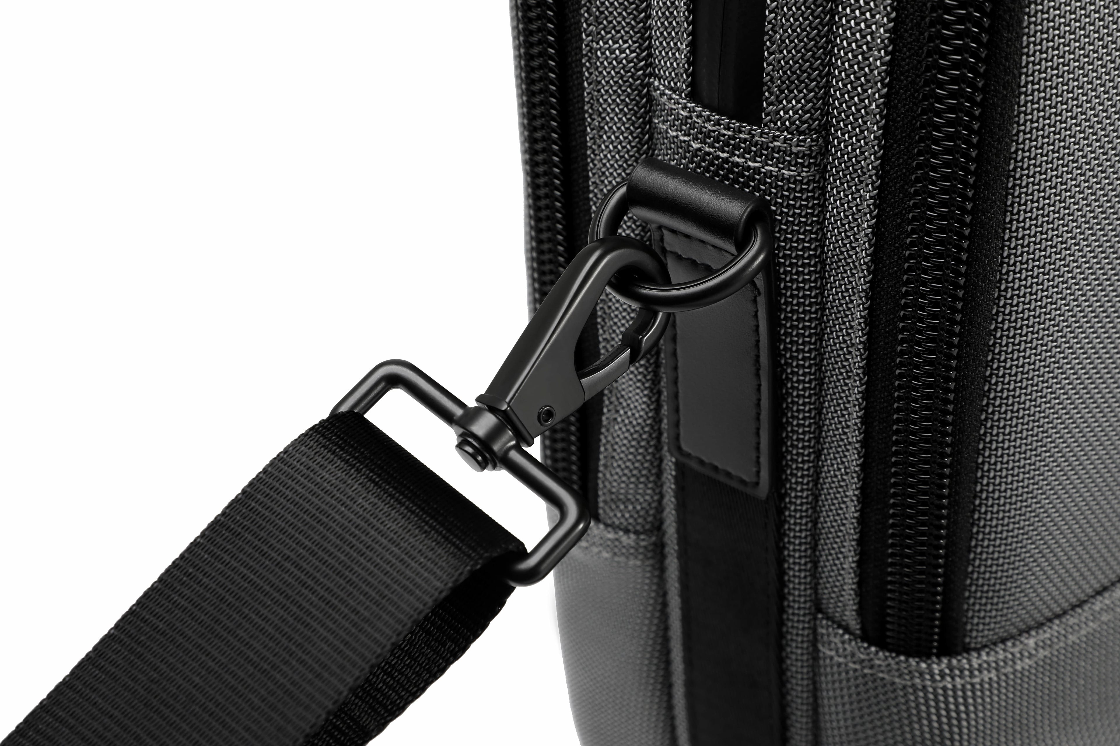 Q-MONARCH Business Laptop Messenger Bag – Ballistic Nylon & Leather Briefcase