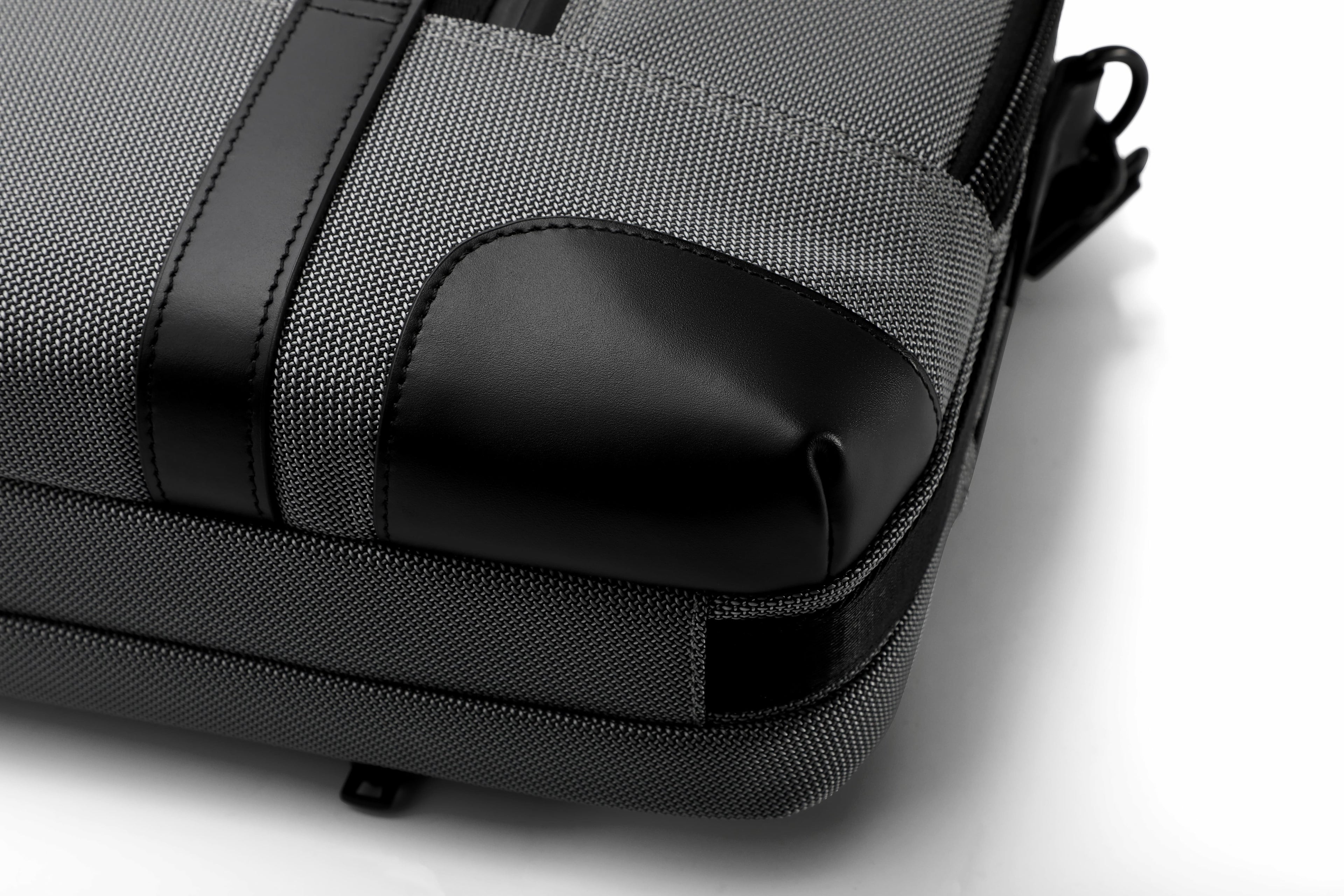 Q-MONARCH Business Laptop Messenger Bag – Ballistic Nylon & Leather Briefcase