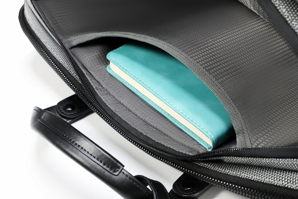 Q-MONARCH Business Laptop Messenger Bag – Ballistic Nylon & Leather Briefcase
