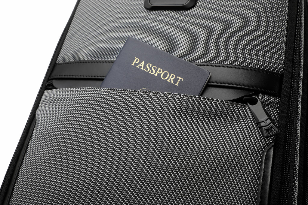 Q-NEXUS Ballistic Nylon & Leather Backpack – 16" MacBook, 3 Compartments, Waterproof