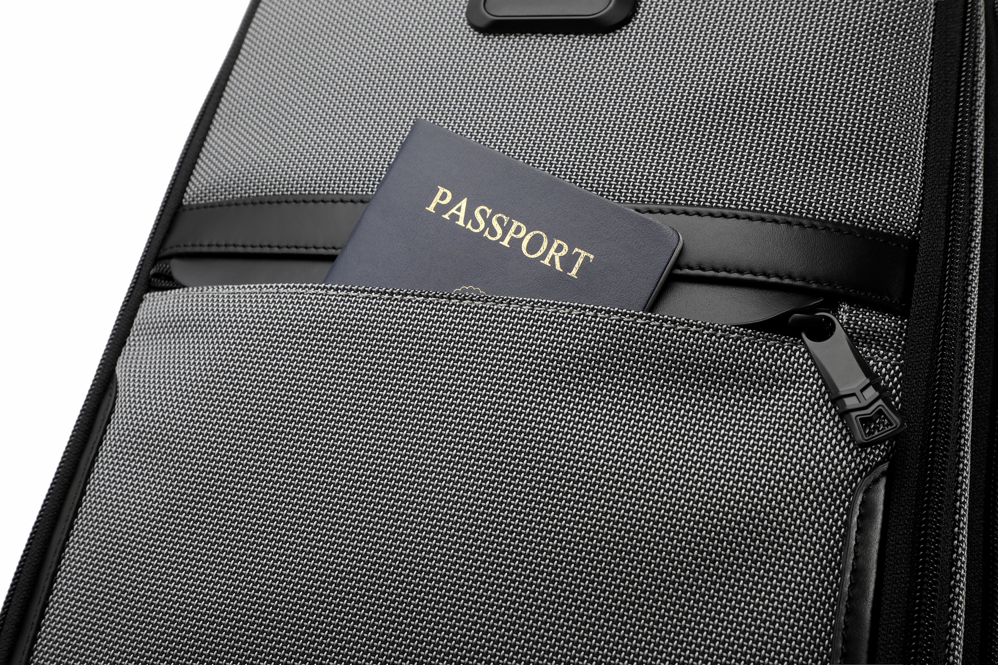 Q-NEXUS Ballistic Nylon & Leather Backpack – 16" MacBook, 3 Compartments, Waterproof