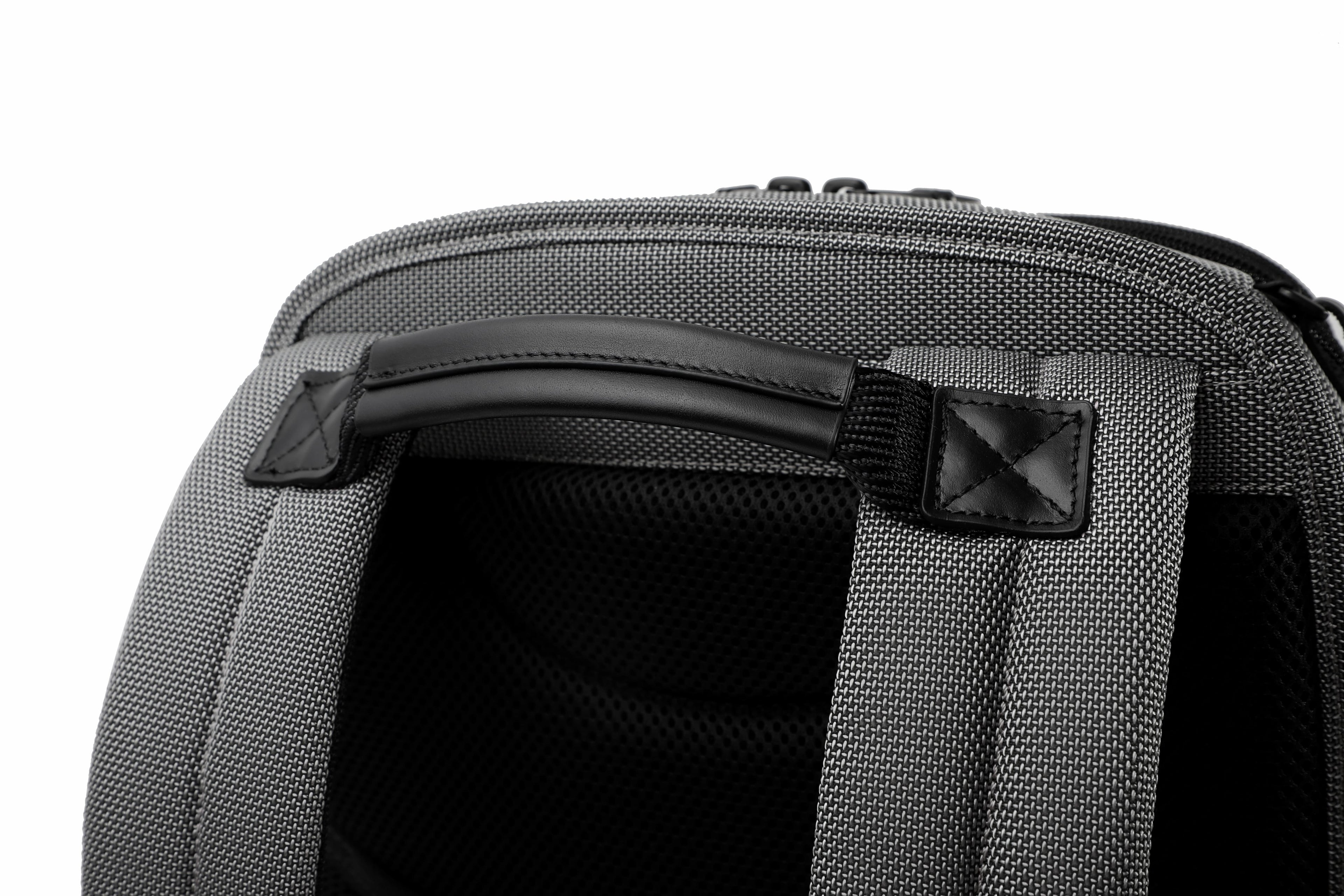 Q-NEXUS Ballistic Nylon & Leather Backpack – 16" MacBook, 3 Compartments, Waterproof
