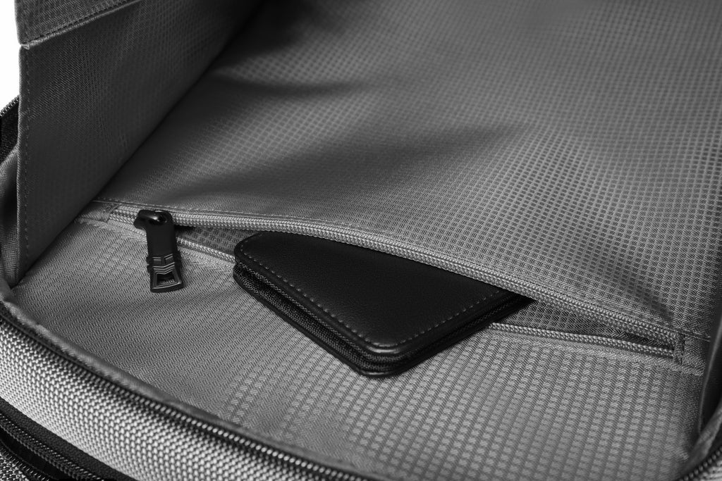 Q-NEXUS Ballistic Nylon & Leather Backpack – 16" MacBook, 3 Compartments, Waterproof