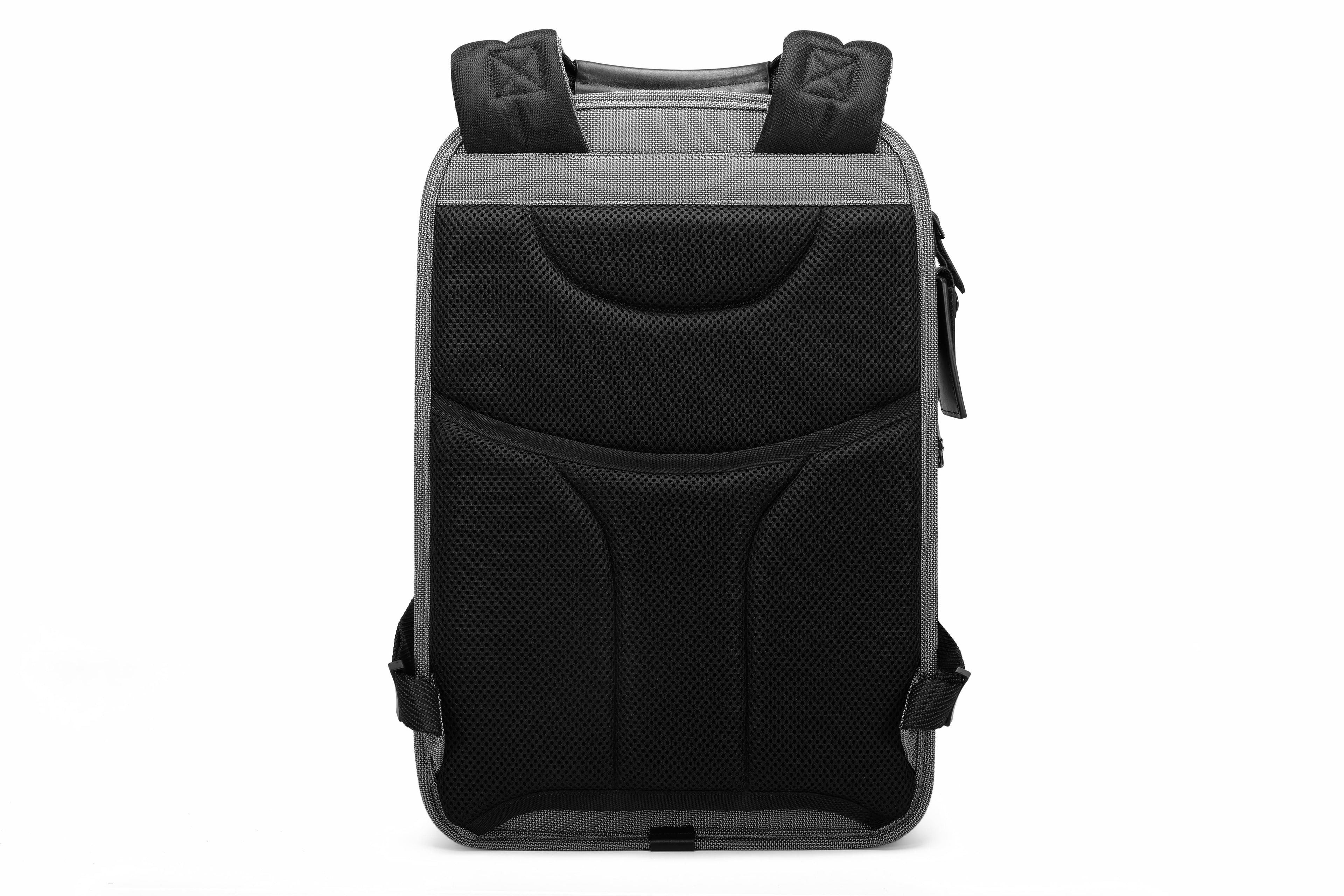 Q-NEXUS Ballistic Nylon & Leather Backpack – 16" MacBook, 3 Compartments, Waterproof