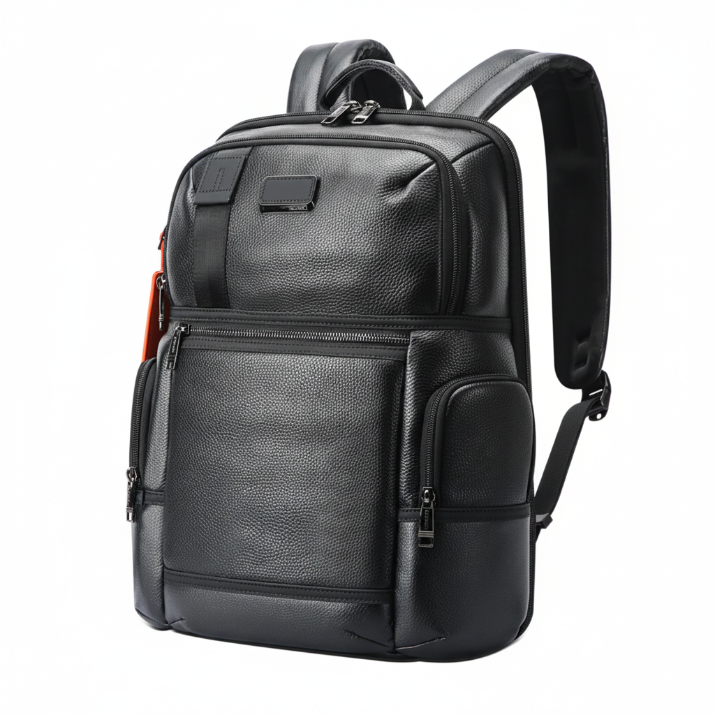Q-NOTORIOUS Genuine Leather Backpack – Anti-Theft, USB Charging, TSA Lay-Flat & Slim Fit