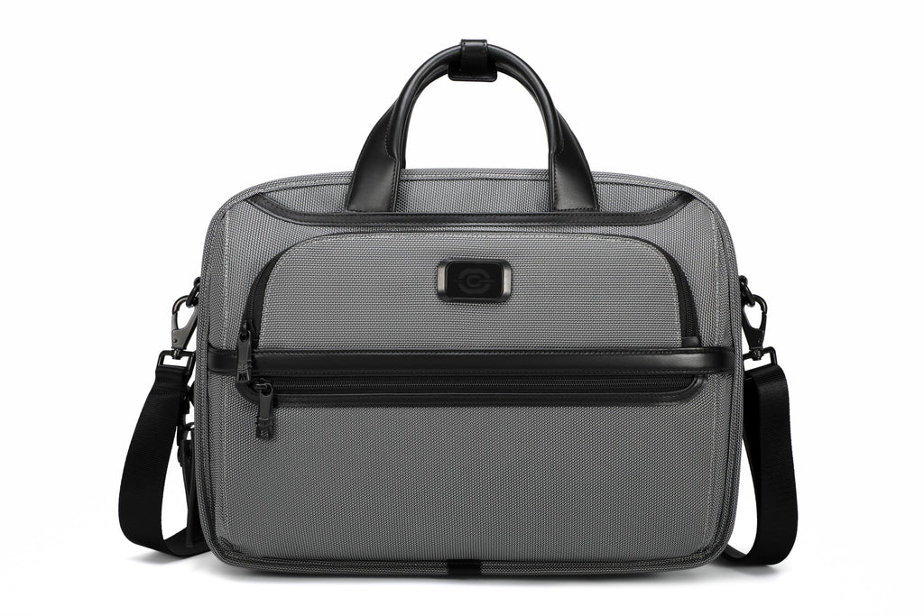 Q-ONYX Business Laptop Briefcase Bag – Ballistic Nylon & Leather Messenger Bag